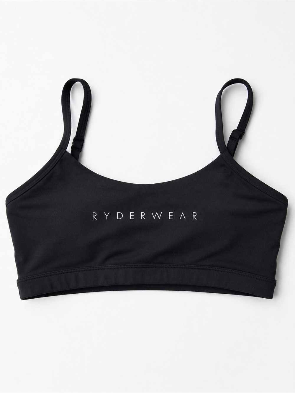 Ryderwear Black Logo Crop Sports Bra